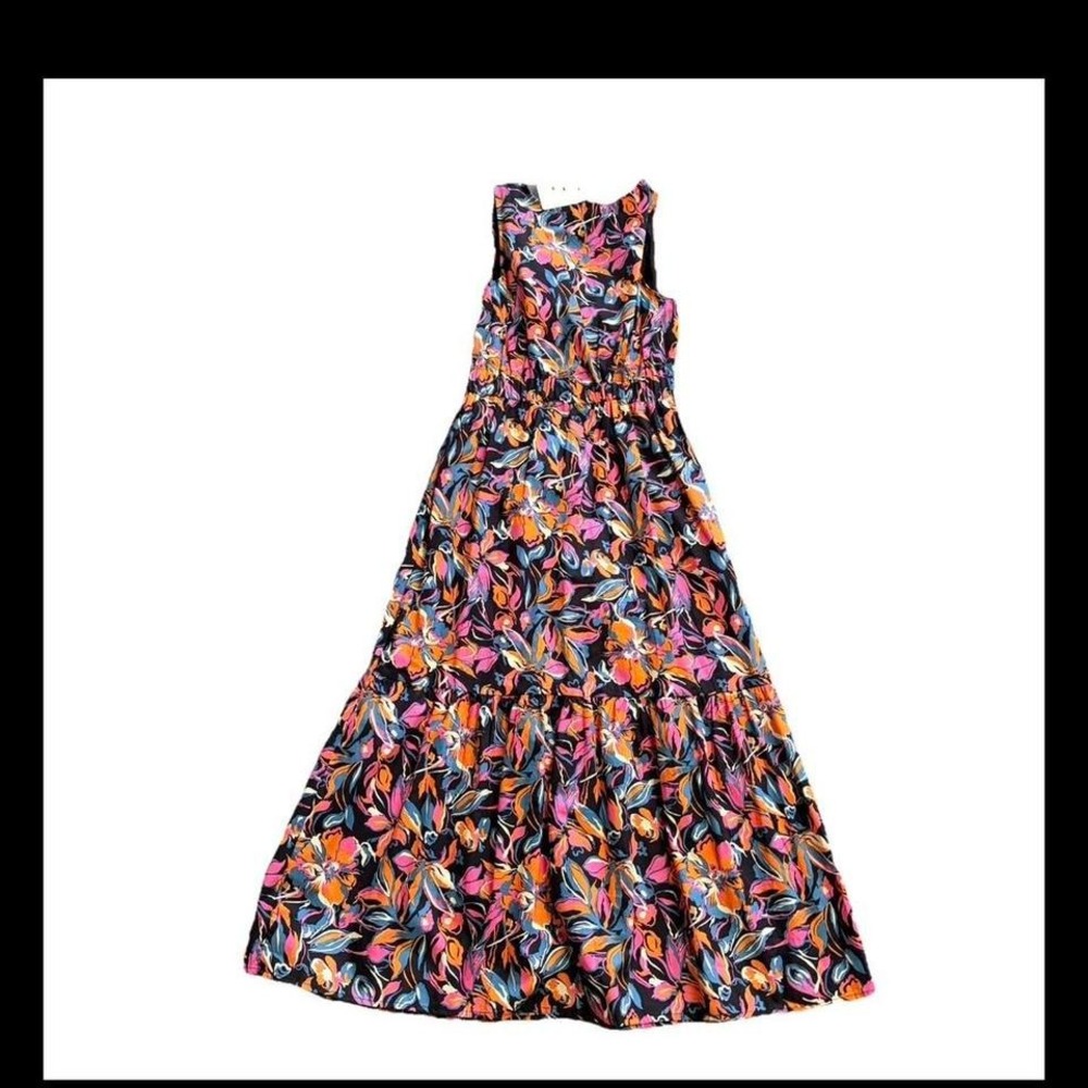 French Connection Women's Twist Front Dress Size S NEW Tiered Sundress Floral'